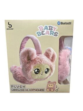 Baby Bears Plush Wireless Bluetooth Headphones With Adjustable Headband Soft Cus